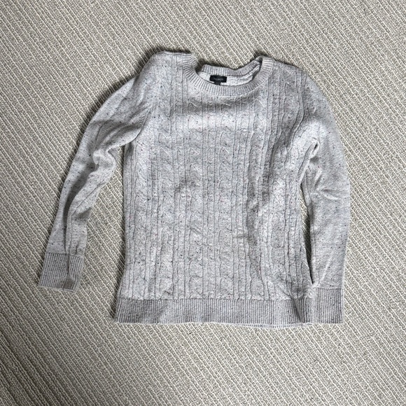 Talbots Sweaters - Talbots grey heather Cable Knit Women's Sweater